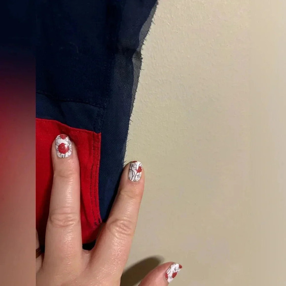 Jason Wu Target Dress Medium Red Striped Lightweight Casual Blue Jersey Shift - Picture 3 of 6